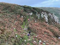 The people in this shot highlight the sheer scale of the landscape